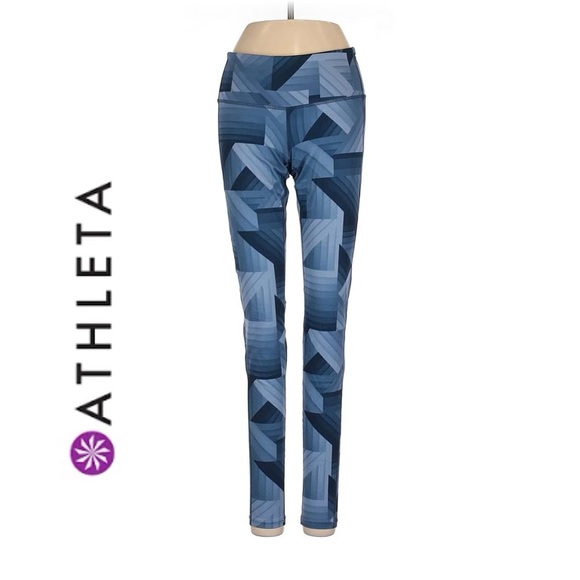 Athleta Pants - Athleta Straight Up Pant Yoga Legging Geometric Design